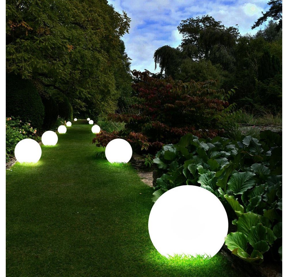 etc-shop LED Gartenleuchte, LED-Leuchtmittel fest verbaut, Solarleuchte Kugel Garten Kugelleuchte Solar LED Gartendeko von etc-shop