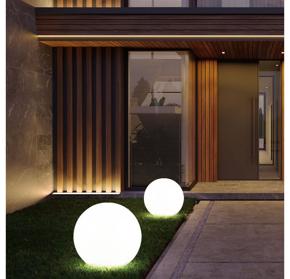 SOLAR Außen Lampe mit 4 x LED Beleuchtung 60cm ALU Erd-Spieß Haus Garten Leuchte 