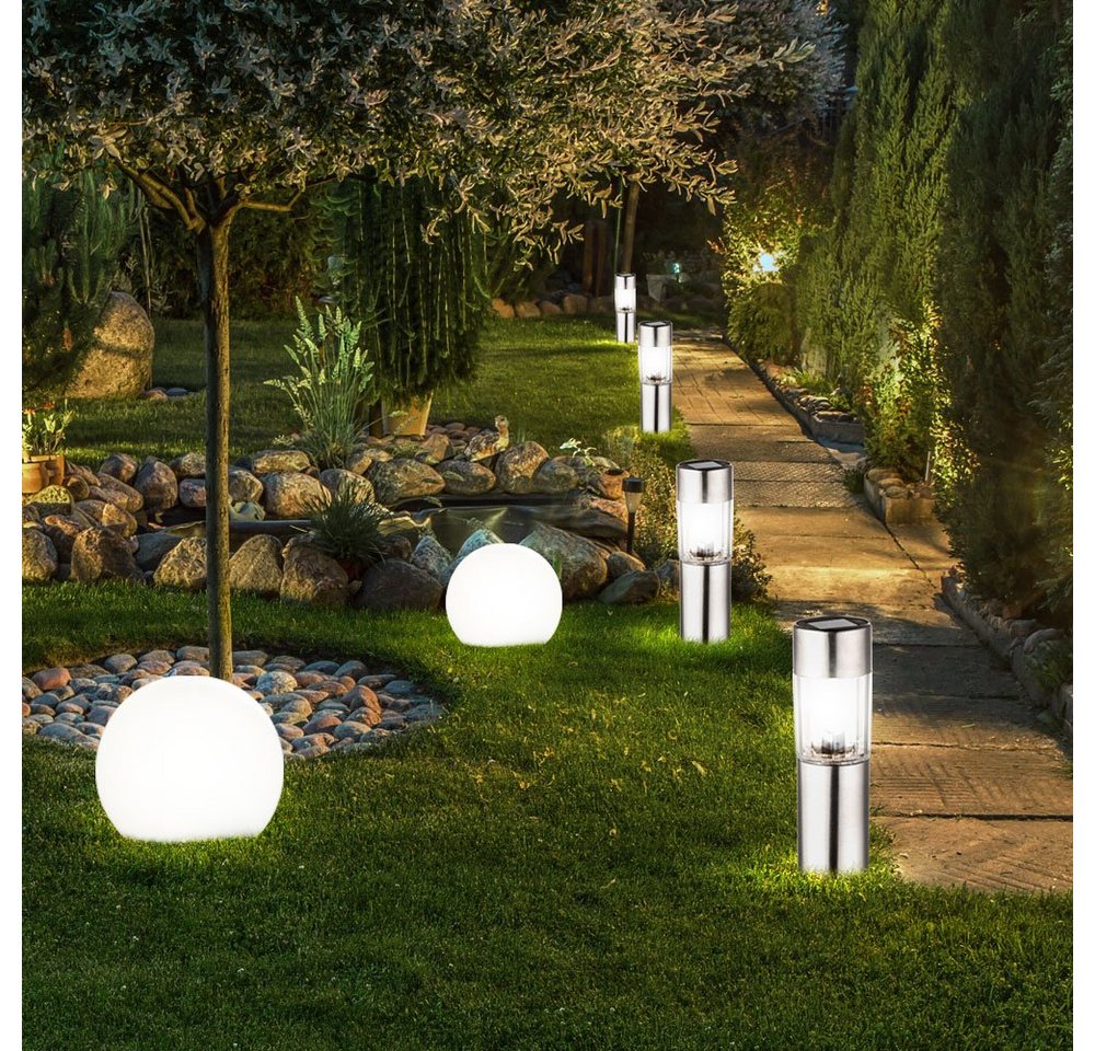 GLOBO LIGHTING LED Gartenleuchte, LED-Leuchtmittel fest verbaut, 6x LED Solar Deko Leuchten SET Steck Erdspieß Kugel Lampe Garten Weg GLOBO LIGHTING LED Gartenleuchte, LED-Leuchtmittel fest verbaut, 6x LED Solar Deko Leuchten SET Steck Erdspieß Kugel Lampe Garten Weg von GLOBO LIGHTING