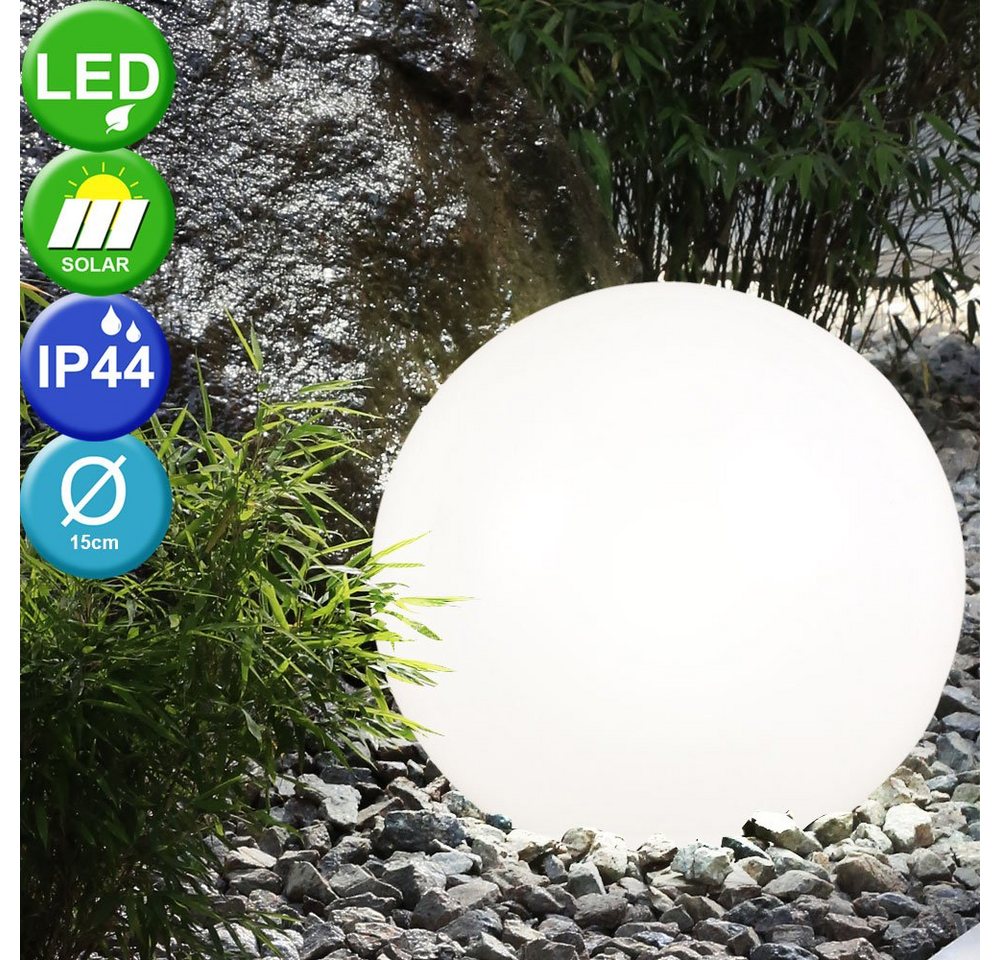 Globo LED Gartenleuchte, LED-Leuchtmittel fest verbaut, Solar Gartenlampe Erdspieß Kugel Solar LED Aussenleuchte Licht Leuchte von Globo