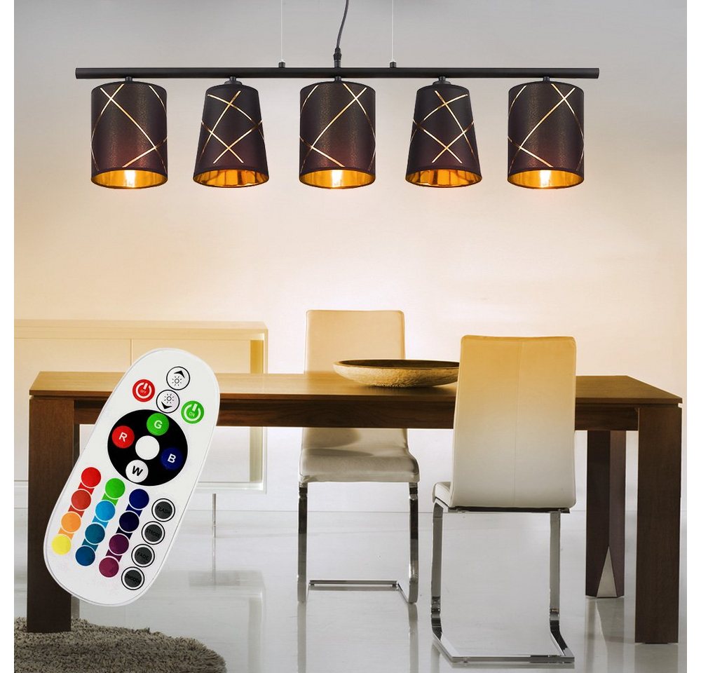 etc-shop LED Pendelleuchte, Leuchtmittel inklusive, Warmweiß, Farbwechsel, Pendelleuchte Esstisch dimmbar mit Fernbedienung von etc-shop