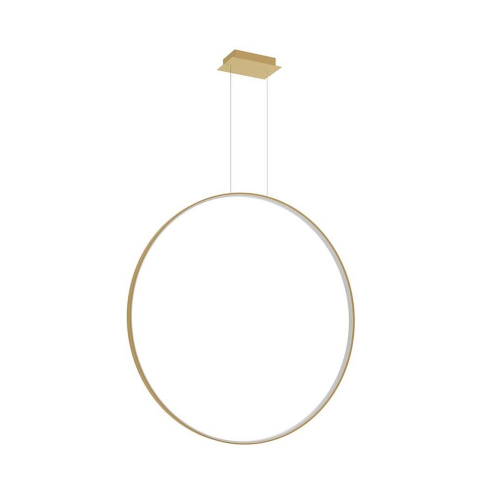 etc-shop LED Pendelleuchte, Pendelleuchte Wohnzimmerleuchte Deckenlampe Hängelampe Gold 70W von etc-shop