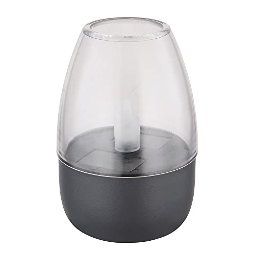 etc-shop LED Solar Tischleuchte Solardeko Garten Dekolicht Wetterfest, Terrasse Akku IP44 Edelstahl grau klar, LED warmweiß, DxH 6x9cm von etc-shop