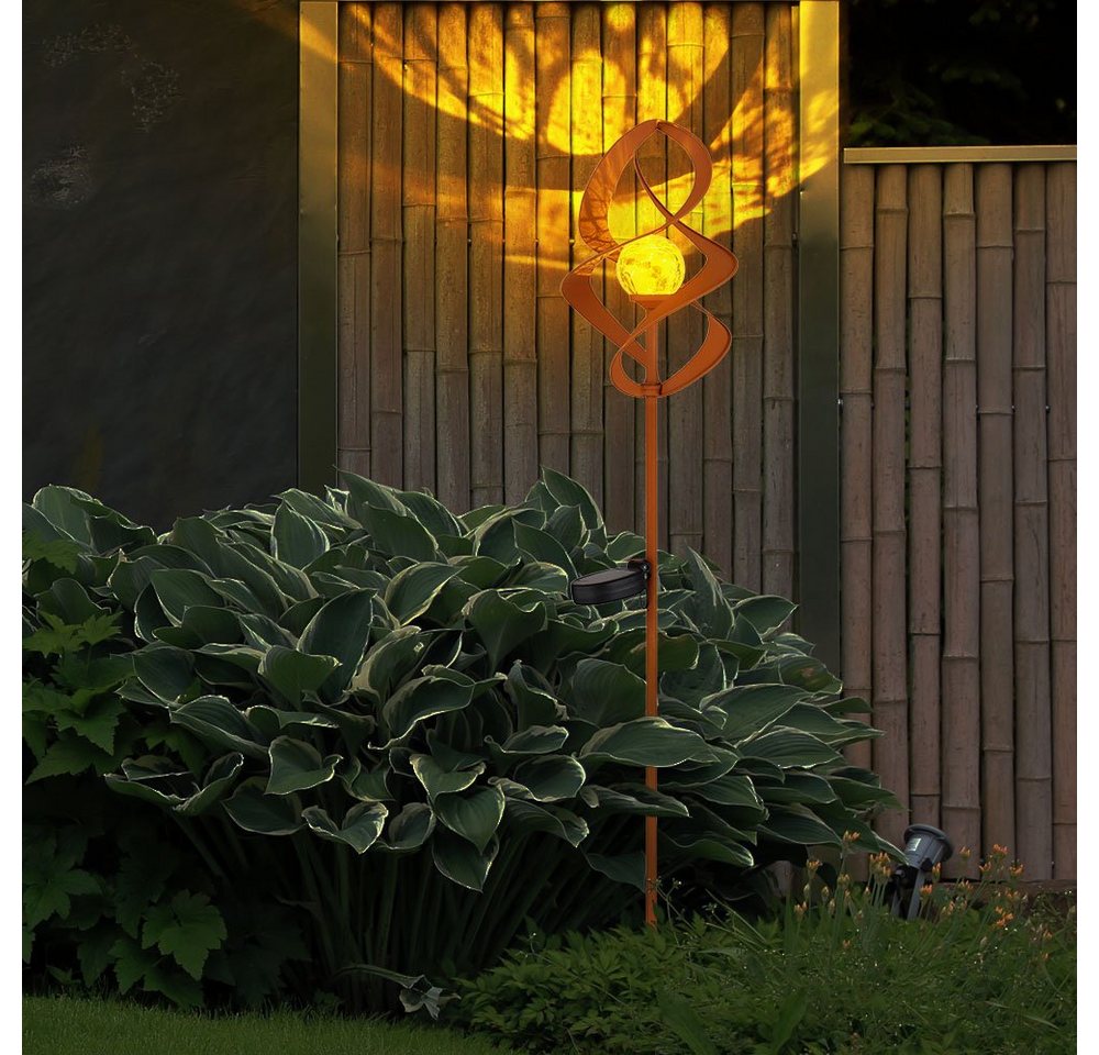 etc-shop LED Solarleuchte, LED-Leuchtmittel fest verbaut, Warmweiß, Solarlampen für außen Garten Steckleuchte IP44 Akku Solarleuchten von etc-shop