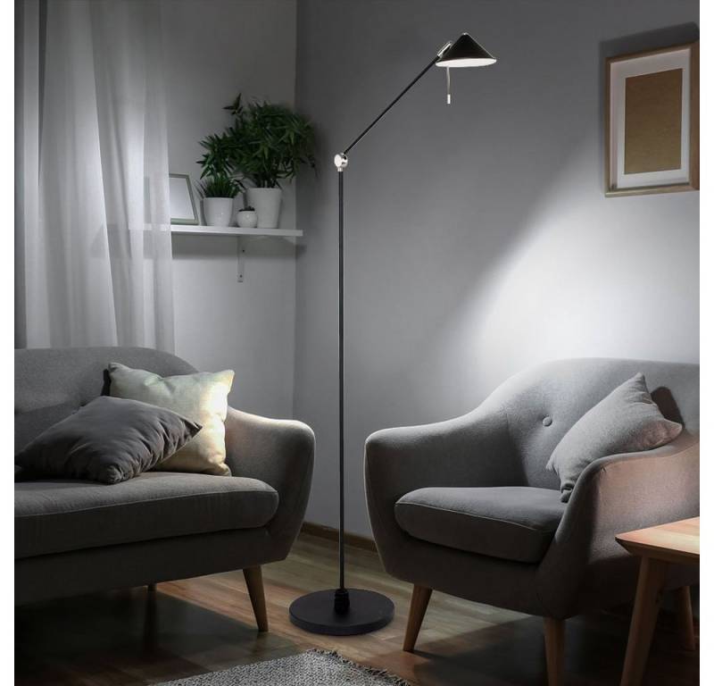 etc-shop LED Stehlampe, Leuchtmittel inklusive, Stehlampe Touchdimmer Standleuchte verstellbar LED Wohnzimmerleuchte von etc-shop