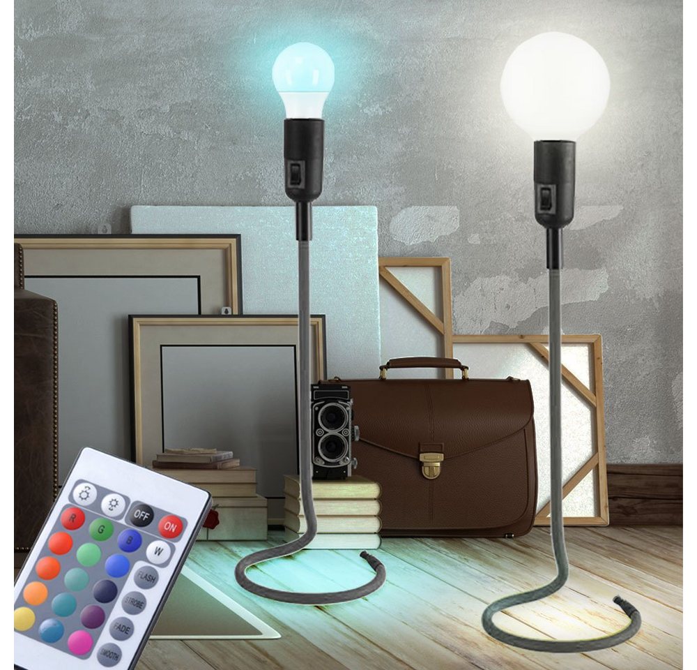 etc-shop Schreibtischlampe, LED Tisch Lampen Wohn Zimmer RGB Fernbedienung Retro Design Leuchten von etc-shop