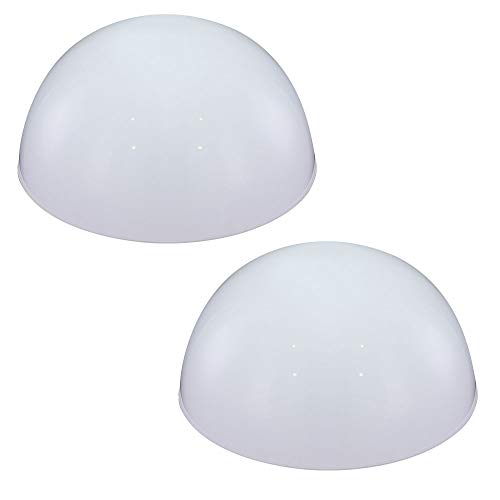 etc-shop Solarleuchte Halbkugel Kugelleuchte Solar Außen Gartendeko Halbkugel, weiß, LED Leuchtmittel, D 20 cm, 1-2-3-4-5er Set, Menge:2 von etc-shop