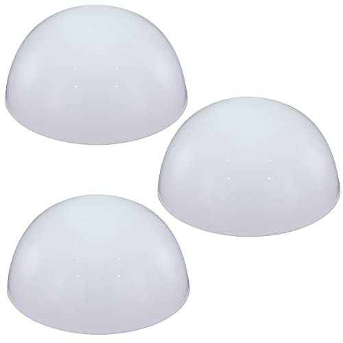 etc-shop Solarleuchte Halbkugel Kugelleuchte Solar Außen Gartendeko Halbkugel, weiß, LED Leuchtmittel, D 20 cm, 3er Set von etc-shop