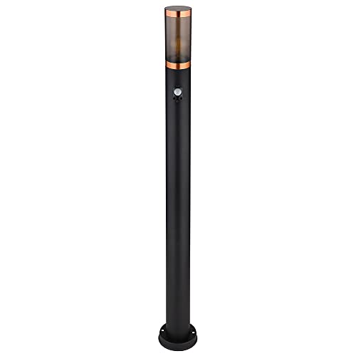 etc-shop Standleuchte Außenbeleuchtung LED Stehleuchte rauch Kupfer Außen mit Bewegungsmelder Garten Edelstahl, Kunststoff, 6W 806lm warmweiß, DxH 7,6x110 cm von etc-shop