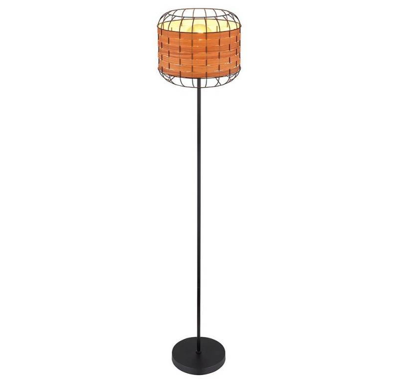 etc-shop Stehlampe, Leuchtmittel nicht inklusive, Stehleuchte Deckenfluter Holzoptik Esszimmerleuchte von etc-shop