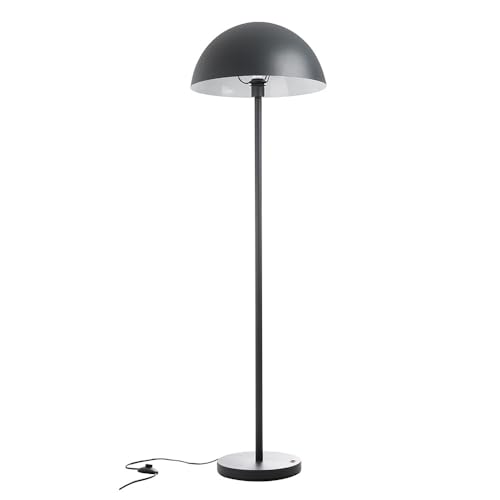 etc-shop Stehleuchte dunkelgrau Wohnzimmerlampe stehend Stehlampe Modern, Aluminium, 1x E27 Fassung, DxH 45x145 cm von etc-shop