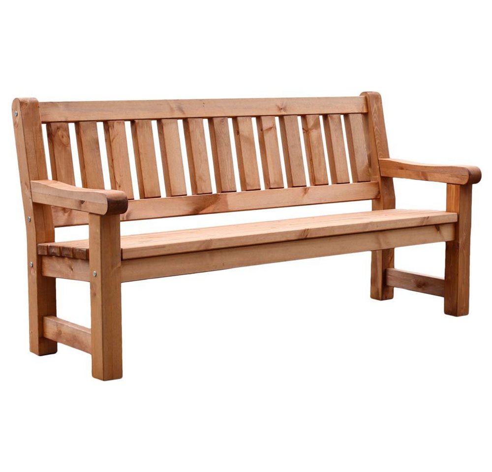 etc-shop Stuhl, 3-Sitzer Bank Sitz Kiefer Holz Garten Terrasse Lounge Balkon von etc-shop