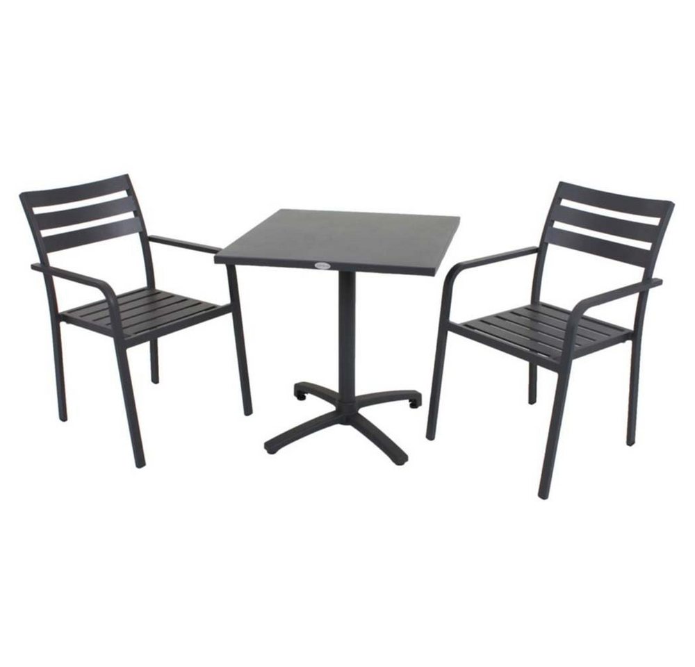 etc-shop Stuhl, 3-Teilige Tisch Gruppe Sitz-Ecke ALU Garten Veranda Balkon Terrasse von etc-shop