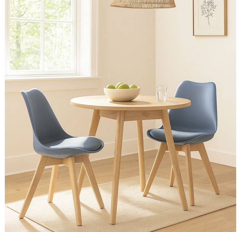 etc-shop Stuhl, Esszimmerstühle Holz hell grau Schalenstühle 2er Set Küchenstühle etc-shop Stuhl, Esszimmerstühle Holz hell grau Schalenstühle 2er Set Küchenstühle von etc-shop