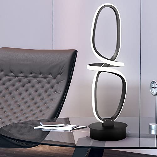etc-shop Tischleuchte Wohnzimmer Tischlampe mit Fernbedienung Leselampe LED dimmbar CCT, Aluminium, 13,5W 750Lm, DxH 15,5x50 cm von etc-shop