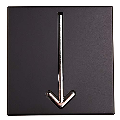 etc-shop Wand Garderobe Pfeil Chrom Bild Flur Aufhänger Deko schwarz weiß grün beweglich, Farbe:schwarz - Wandgarderobe von etc-shop