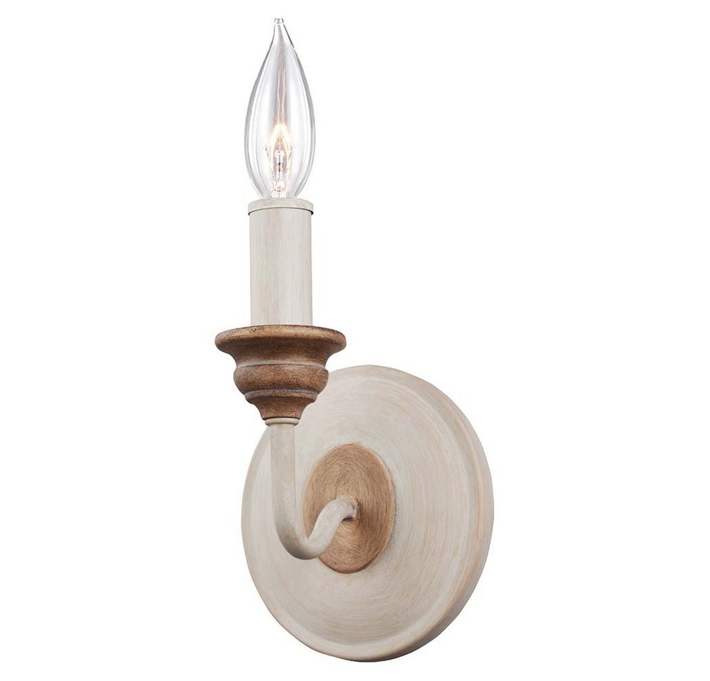 etc-shop Wandleuchte, Leuchtmittel nicht inklusive, Wandlampe Leuchte Stahl Holz-Design H 19,4cm Flurleuchte von etc-shop