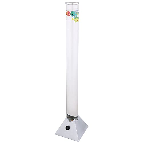 etc-shop Wassersäule LED Lichtsäule mit Wasser Wassersprudelsäule Fische, mit RGB Farbwechsel LED Deko Stehleuchte, LxBxH 19x19x90 cm von etc-shop