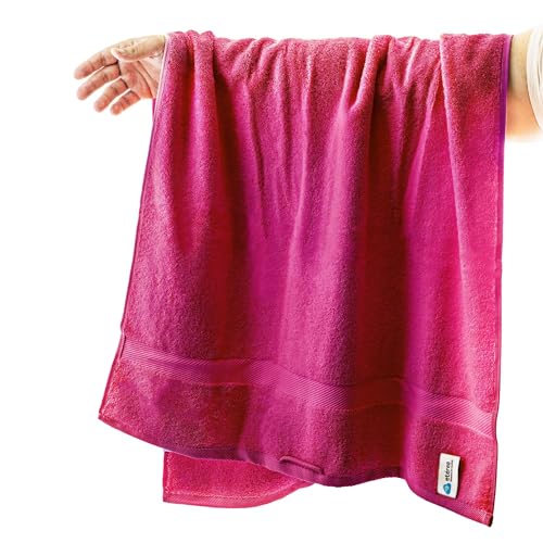 ETÉREA® Badetuch 100x150cm [100% Baumwolle] - Carli Pink - Frottee Badetücher weich und saugstark - Handtücher Groß 100x150cm - Badtextilien - Bath Towel - Oekotex Made in Green Qualität 500 g/m² von etérea Himmlische Qualität