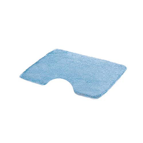 ETÉREA® Microfaser Badezimmerteppich WC Vorleger 50x50cm VICKY Hellblau [RUTSCHFEST & WASCHBAR] - Badematte schnelltrocknend - Duschteppich - Bathroom Mat - Badteppich waschbar - Badläufer Teppich Bad von etérea Himmlische Qualität