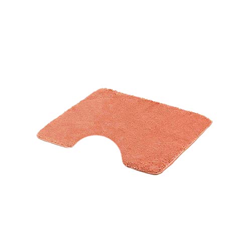 ETÉREA® Microfaser Badezimmerteppich WC Vorleger 50x50cm Vicky Coral [rutschfest & WASCHBAR] - Badematte schnelltrocknend - Duschteppich - Bathroom Mat - Badteppich waschbar - Badläufer Teppich Bad von etérea Himmlische Qualität