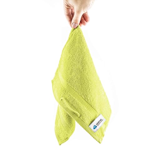 ETÉREA® Gästehandtücher 30x50cm [100% Baumwolle] - Carli Lime - Frottee Gästehandtuch weich und saugstark - Handtuch 30x50cm - OeKOTEX Zertifiziert - Bath Towel - Qualitäts Frottierware 500 g/m² von etérea Himmlische Qualität