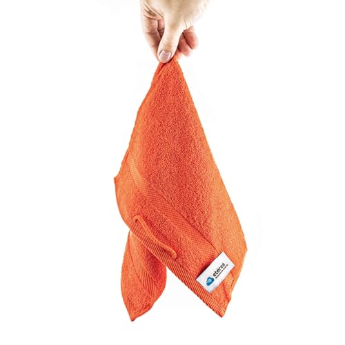 ETÉREA® Gästehandtücher 30x50cm [100% Baumwolle] - Carli Orange - Frottee Gästehandtuch weich und saugstark - Handtuch 30x50cm - OeKOTEX Zertifiziert - Bath Towel - Qualitäts Frottierware 500 g/m² von etérea Himmlische Qualität