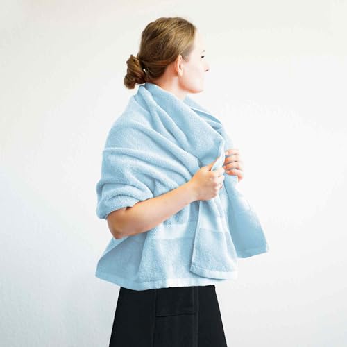 etérea Carli Frottee Handtücher Set - 100% Baumwolle - Oekotex 500 GSM - Bath Towel Frottiertücher - Badetuch, Duschtuch 70x140 cm- Hellblau etérea Carli Frottee Handtücher Set - 100% Baumwolle - Oekotex 500 GSM - Bath Towel Frottiertücher - Badetuch, Duschtuch 70x140 cm- Hellblau von etérea Himmlische Qualität
