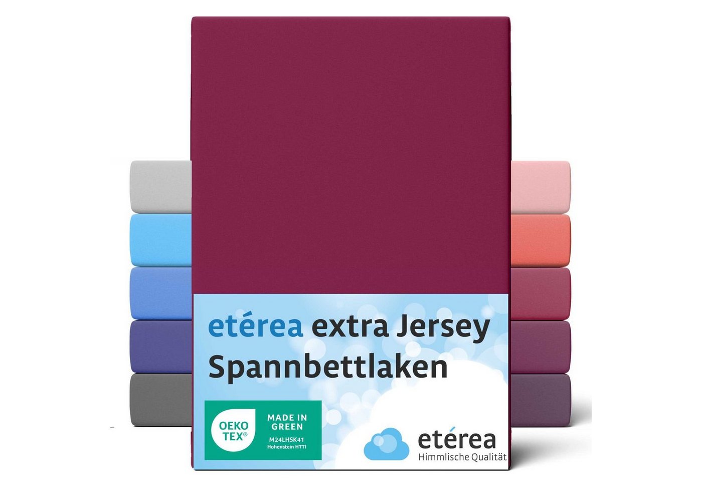 Spannbettlaken etérea Extra Jersey Spannbettlaken 90x200 -, etérea Himmlische Qualität, Jersey, Gummizug: rundum, (1 Stück) von etérea Himmlische Qualität