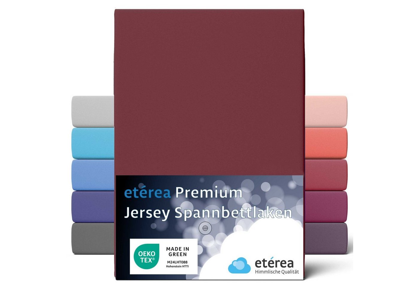 Spannbettlaken etérea Premium Jersey Spannbettlaken 90x200 -, etérea Himmlische Qualität, Jersey, Gummizug: rundum, (1 Stück) von etérea Himmlische Qualität