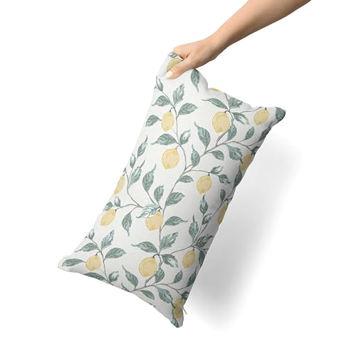 etérea Kissenbezug 40x80 Baumwolle - Pflegeleichter Bezug - Lemon Weiß - natürlich weich - Kopfkissenbezug 40x80cm, 1 Stück von etérea Himmlische Qualität