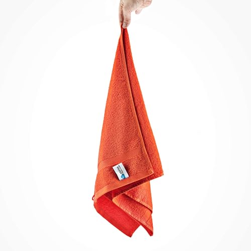 ETÉREA® Handtuch 50x100cm [100% Baumwolle] - Carli Orange - Handtücher Baumwolle weich und saugstark - Handtücher 50x100cm - Badtextilien Frottiertücher Towel - Qualitäts Frottierware 500 g/m² von etérea Himmlische Qualität