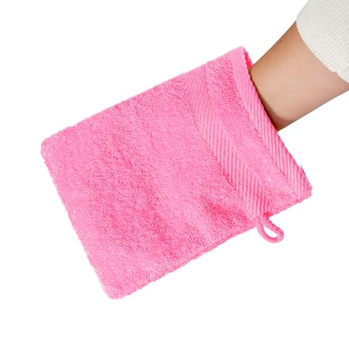 etérea Handtücher 15x21 cm Rosa Carli Waschhandschuh Rosa 100% Baumwolle Qualitäts Frottierware 500 g/m² Handtuch 15x21 cm Rosa von etérea Himmlische Qualität