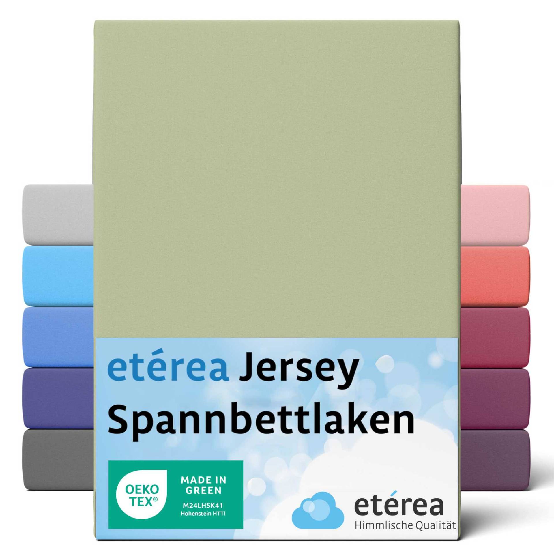 etérea Comfort Jersey Spannbettlaken Lind 140x200 cm - 160x200 cm von etérea Himmlische Qualität