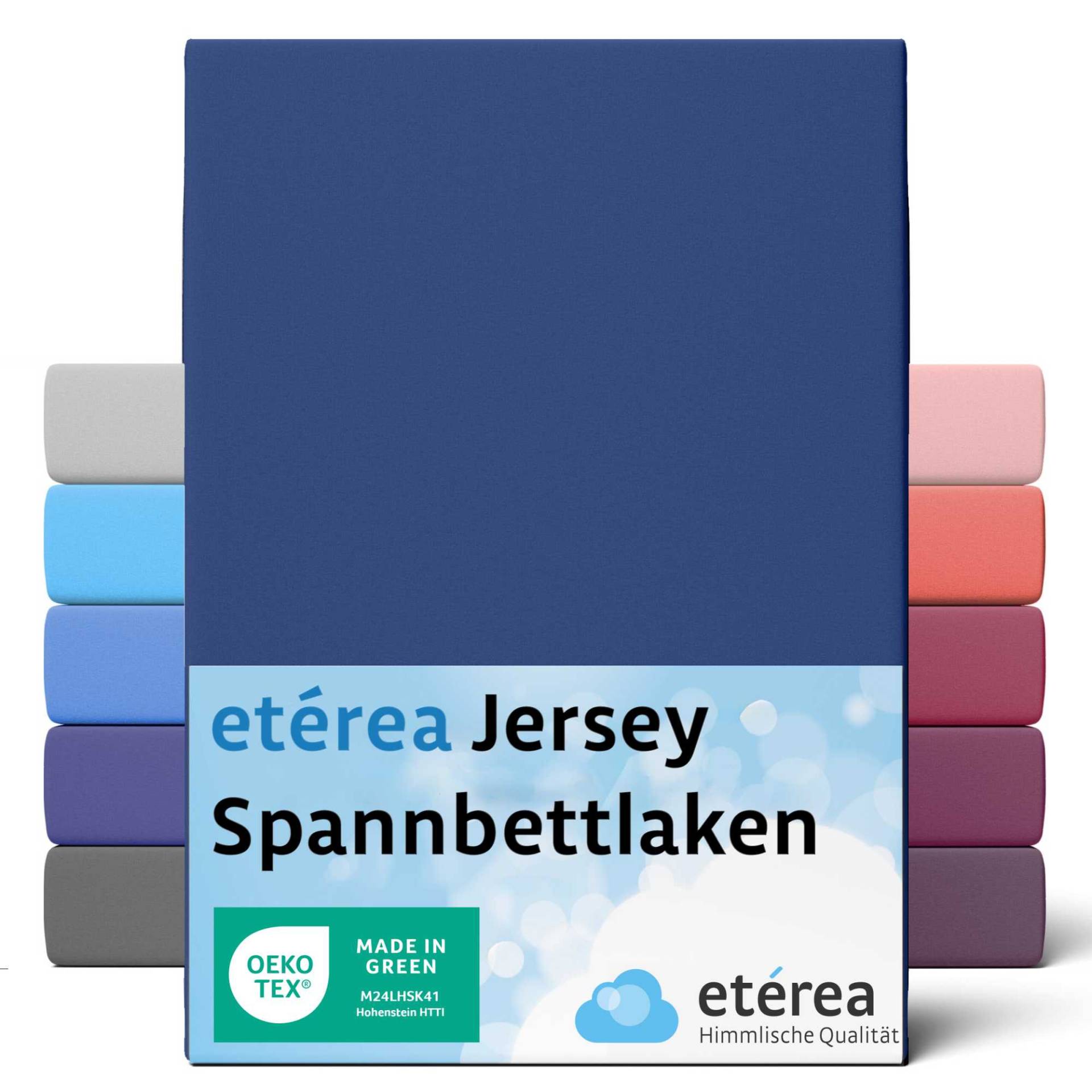 etérea Comfort Jersey Spannbettlaken Marine 60x120 cm - 70x140 cm von etérea Himmlische Qualität