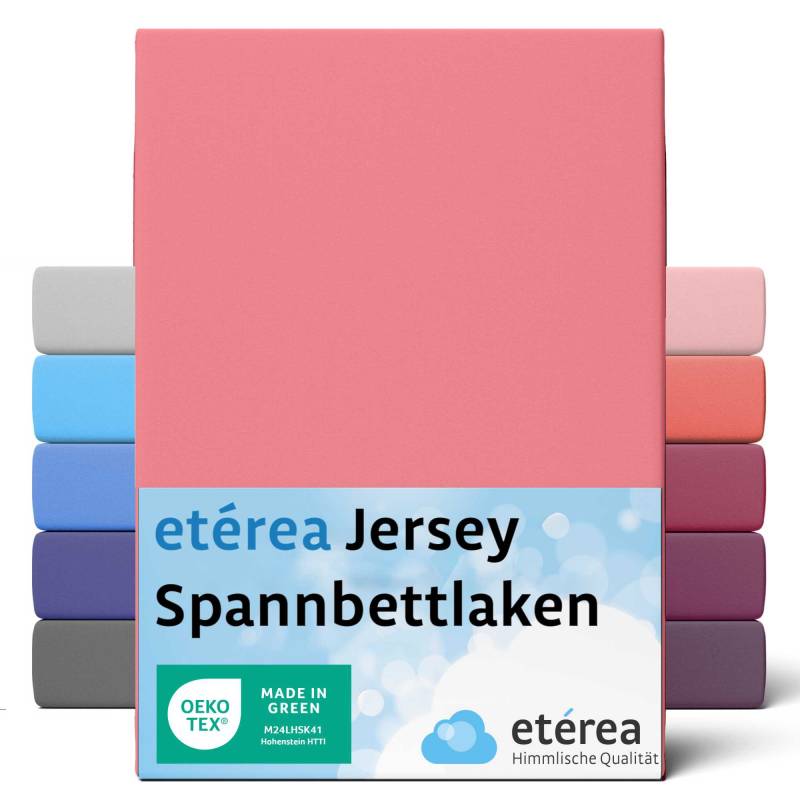 etérea Comfort Jersey Spannbettlaken Rosa 80x160 cm - 80x180 cm von etérea Himmlische Qualität