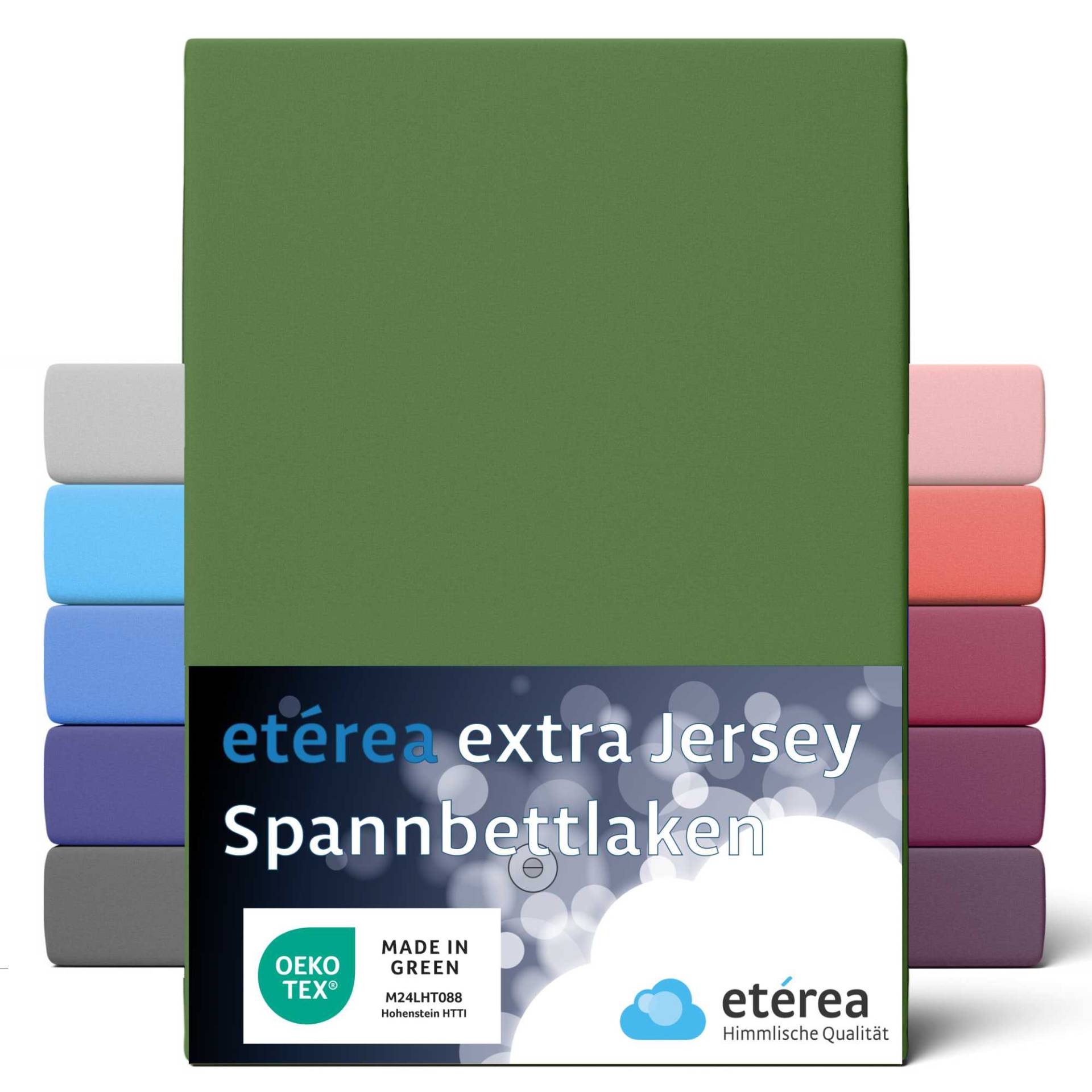 etérea Extra Jersey Spannbettlaken Kaktus 140x200 - 160x220 cm von etérea Himmlische Qualität