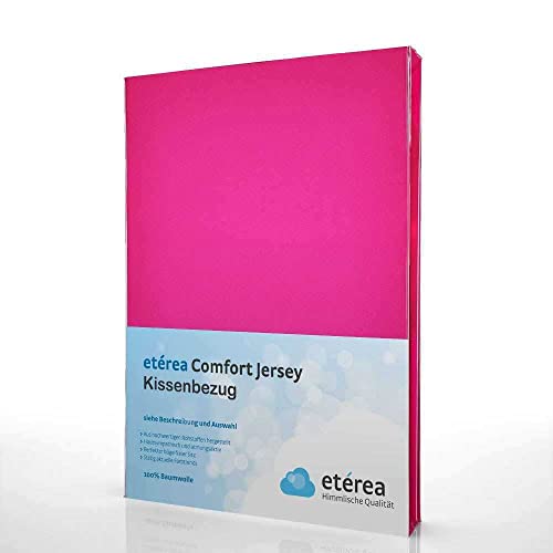 Comfort Jersey Kissenbezug Doppelpack 80x80cm Pink von etérea Himmlische Qualität