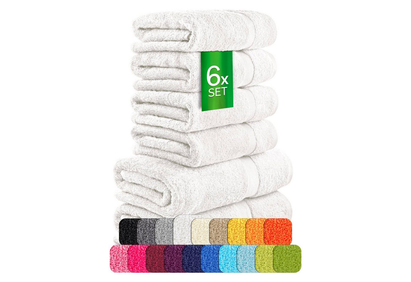 etérea Himmlische Qualität Handtücher etérea Carli 6-teiliges Handtuchset - fix und, Baumwolle (6-St) von etérea Himmlische Qualität