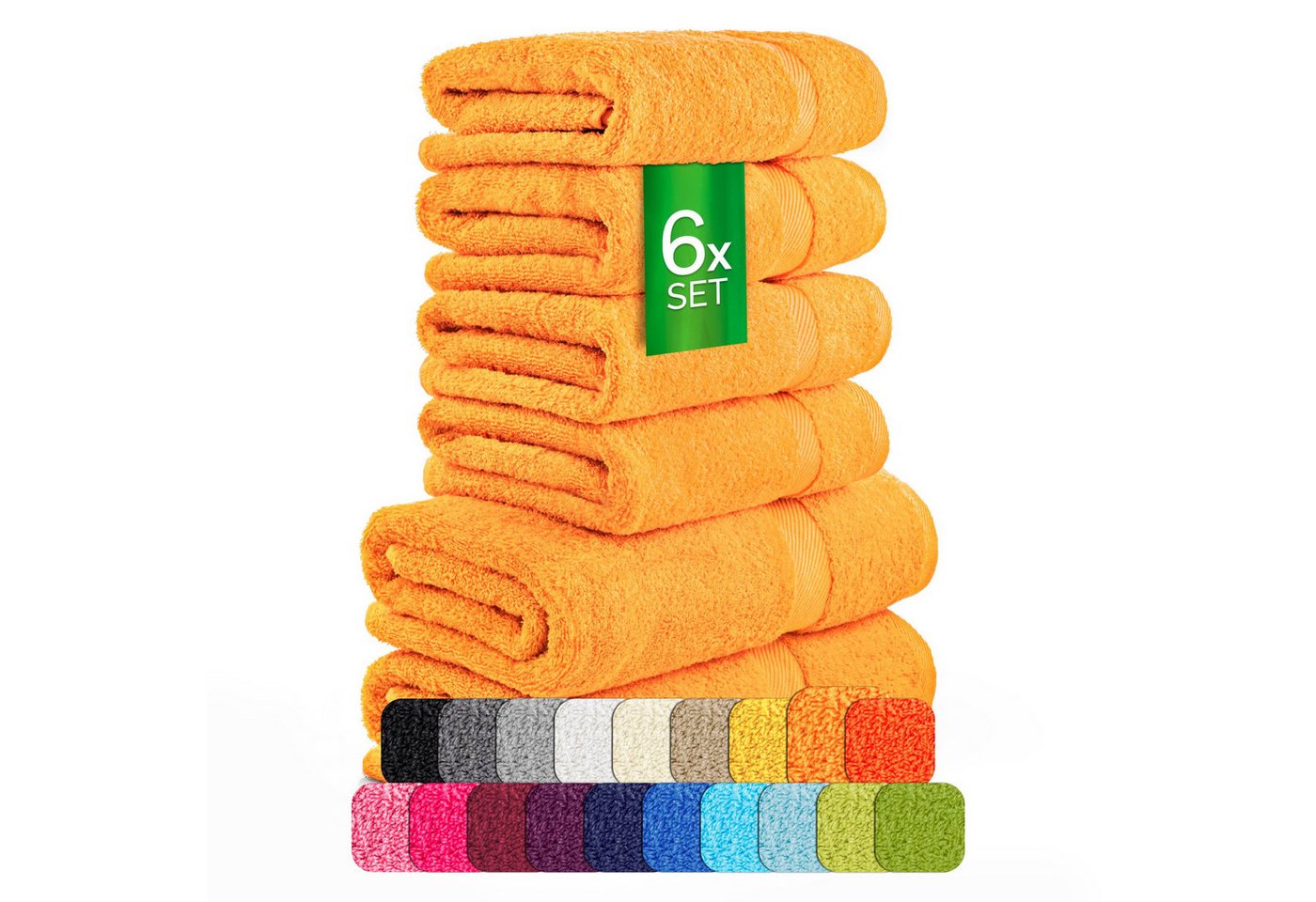 etérea Himmlische Qualität Handtücher etérea Carli 6-teiliges Handtuchset - fix und, Baumwolle (6-St) von etérea Himmlische Qualität