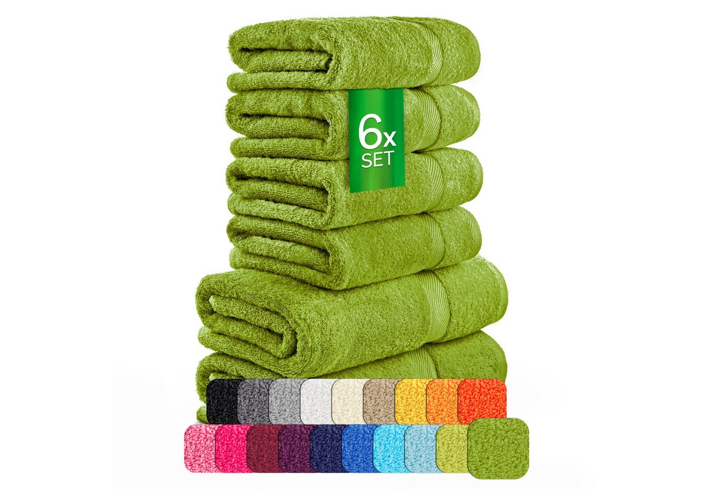 etérea Himmlische Qualität Handtücher etérea Carli 6-teiliges Handtuchset - fix und, Baumwolle (6-St) von etérea Himmlische Qualität