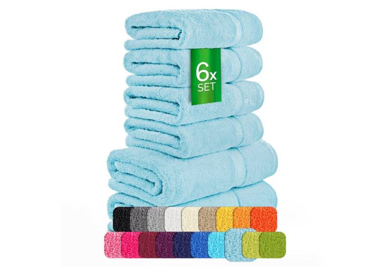 etérea Himmlische Qualität Handtücher etérea Carli 6-teiliges Handtuchset - fix und, Baumwolle (6-St) von etérea Himmlische Qualität