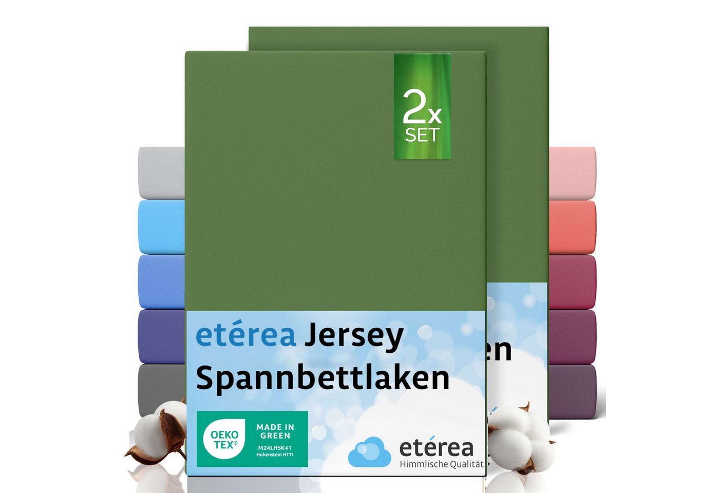 etérea Himmlische Qualität Spannbettlaken etérea Comfort Jersey 2er Set Spannbettlaken, Jersey, Gummizug: rundum, (2 Stück) von etérea Himmlische Qualität