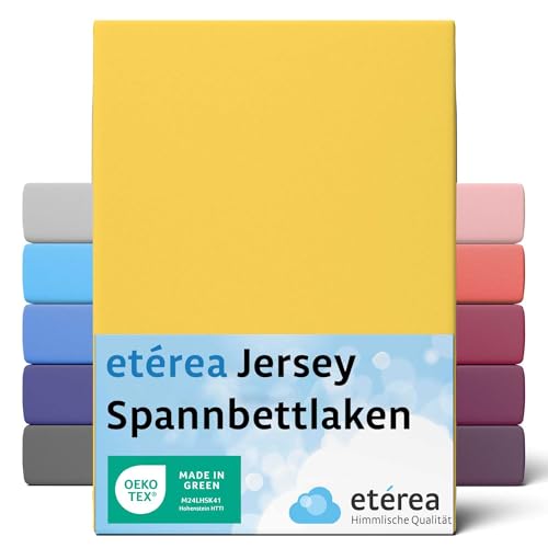 etérea Jersey Spannbettlaken 200x220cm Gelb bis 25 cm Höhe - 100% Baumwolle Spannbetttuch Oekotex - Bed Sheets Leintuch Bettbezug mit Rundumgummi - Bettlaken 200x220 cm - Yellow etérea Jersey Spannbettlaken 200x220cm Gelb bis 25 cm Höhe - 100% Baumwolle Spannbetttuch Oekotex - Bed Sheets Leintuch Bettbezug mit Rundumgummi - Bettlaken 200x220 cm - Yellow von etérea Himmlische Qualität