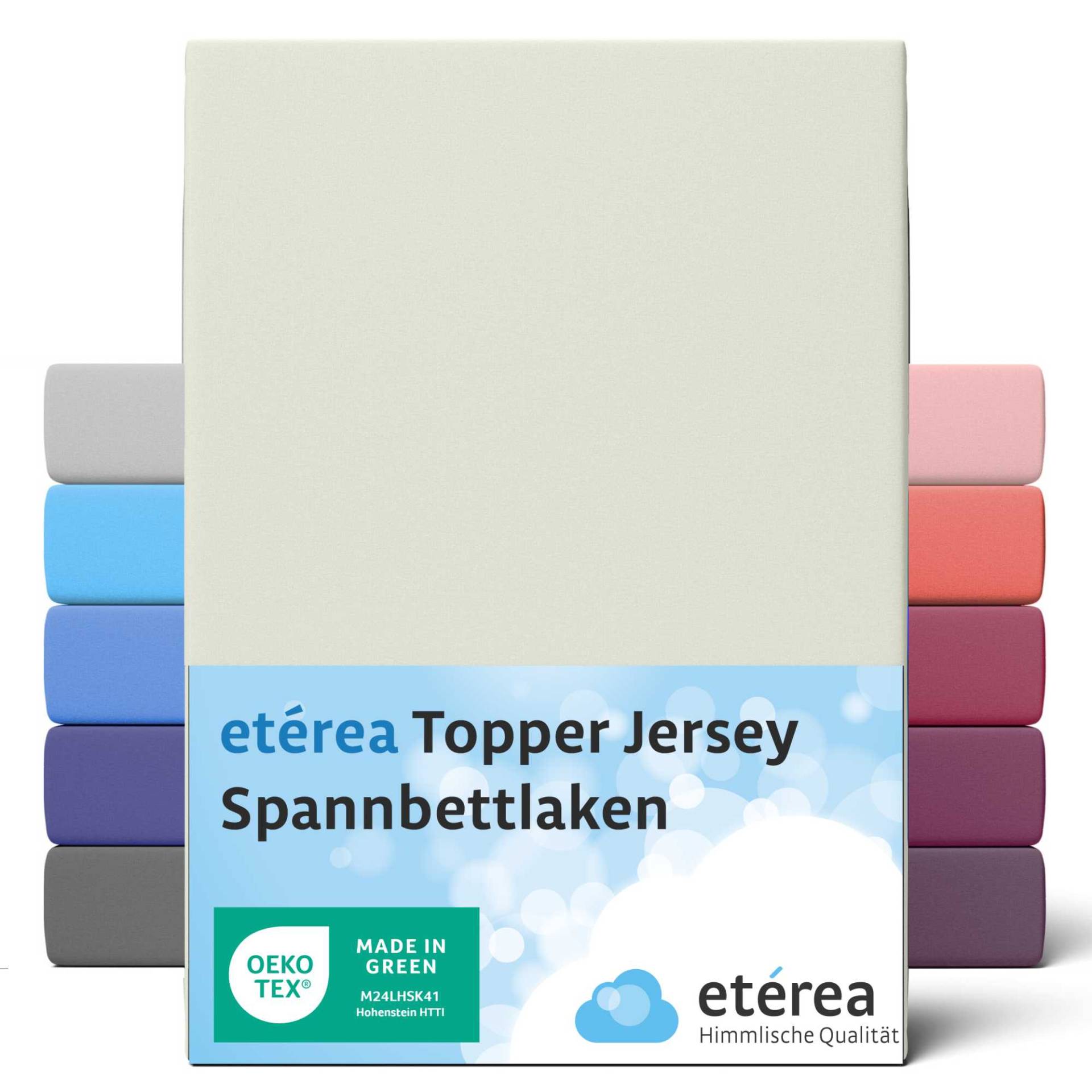 etérea Jersey Topper Spannbettlaken Spannbetttuch Natur 180x200 - 200x200 cm von etérea Himmlische Qualität