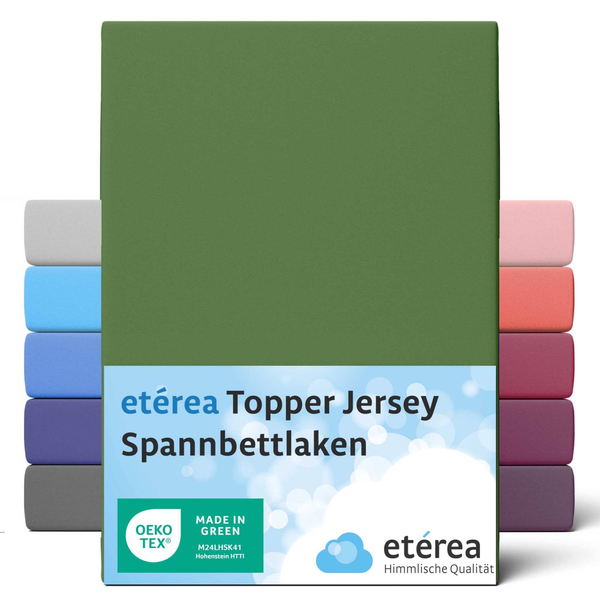 etérea Jersey Topper Spannbettlaken Spannbetttuch Kaktus 180x200 - 200x200 cm von etérea Himmlische Qualität