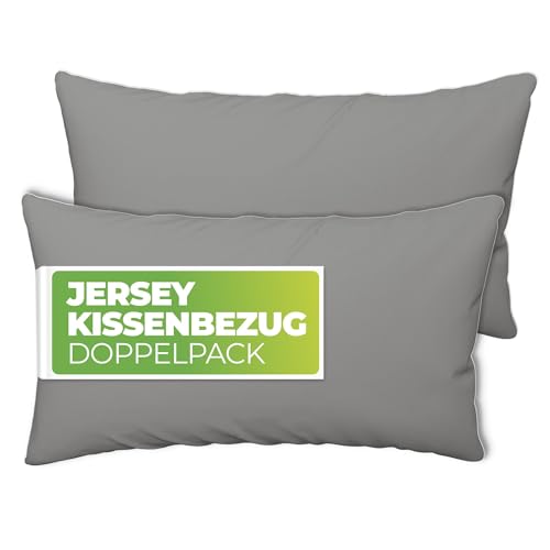 etérea Kissenbezug 40x80 Baumwolle - 2er Set Kissenbezüge - Grau - Oekotex - Kopfkissenbezug 40x80cm - Jersey Kissenhülle für Kissen 40 x 80 cm mit Reißverschluss - Gray etérea Kissenbezug 40x80 Baumwolle - 2er Set Kissenbezüge - Grau - Oekotex - Kopfkissenbezug 40x80cm - Jersey Kissenhülle für Kissen 40 x 80 cm mit Reißverschluss - Gray von etérea Himmlische Qualität