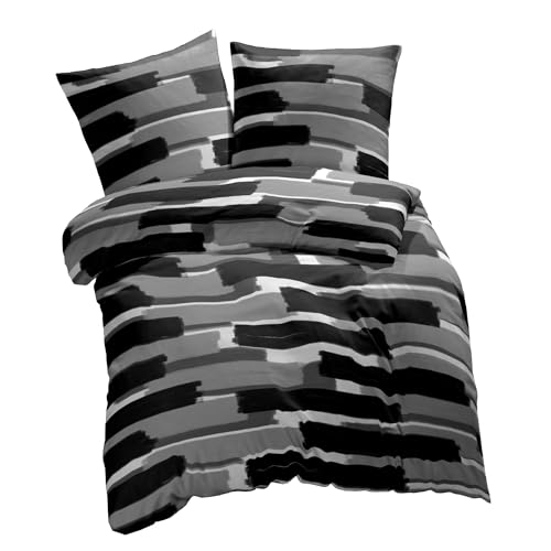 etérea Microfaser Bettwäsche 155x220 2er Set - Ganzjahres Bettbezug - Patchy Flecken Set mit Kissen 155x220cm + 80x80 cm Kissen - Grau etérea Microfaser Bettwäsche 155x220 2er Set - Ganzjahres Bettbezug - Patchy Flecken Set mit Kissen 155x220cm + 80x80 cm Kissen - Grau von etérea Himmlische Qualität