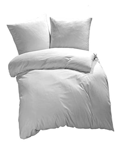 ETÉREA Microfaser Bettwäsche 140x200cm + 70x90cm - Ganzjahresbettwäsche Bettbezug Unifarben - Bettwäsche Set mit Kissen 140x200cm Bettbezug + 70x90cm Kissenbezug Microfaser Made in Green - Weiss ETÉREA Microfaser Bettwäsche 140x200cm + 70x90cm - Ganzjahresbettwäsche Bettbezug Unifarben - Bettwäsche Set mit Kissen 140x200cm Bettbezug + 70x90cm Kissenbezug Microfaser Made in Green - Weiss von etérea Himmlische Qualität