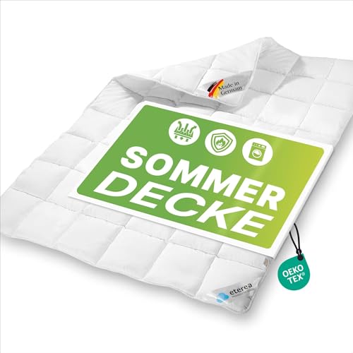 eterea Sommerdecke 155x220 Ganzjahr - Frieda Steppdecke nach Oekotex 100 - Sommerbettdecke 155x220 - Extra Weiches Oberbett - Blanket Duvet Decke - Leichte Sommerdecke 155x220cm Weiß eterea Sommerdecke 155x220 Ganzjahr - Frieda Steppdecke nach Oekotex 100 - Sommerbettdecke 155x220 - Extra Weiches Oberbett - Blanket Duvet Decke - Leichte Sommerdecke 155x220cm Weiß von etérea Himmlische Qualität